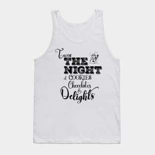 Twas the night of Deliciousness in Dark Font Tank Top